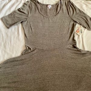 NWT LuLaRoe Jersey knit Heather grey 3XL Nicole